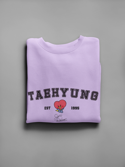 Taehyung- TATA: Unisex Winter Sweatshirts LAVENDER
