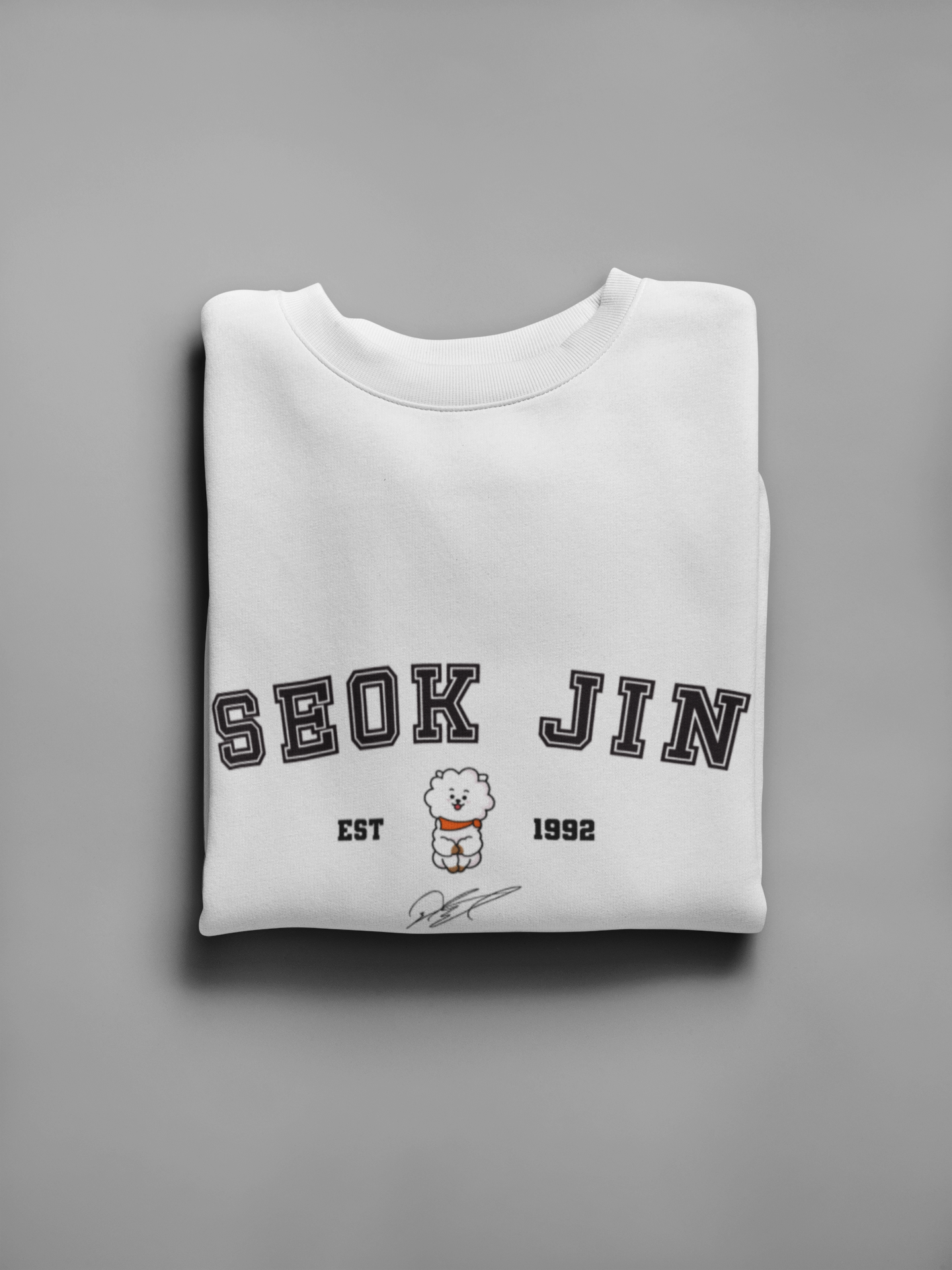 Seok Jin- RJ Unisex Winter Sweatshirts WHITE