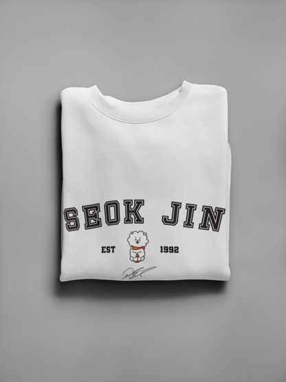 Seok Jin- RJ Unisex Winter Sweatshirts WHITE