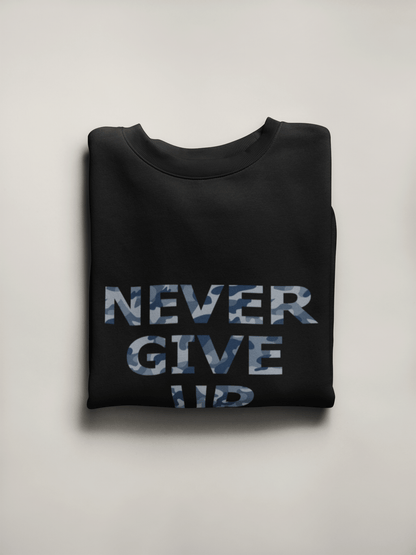 NEVER GIVE UP HALF SLEEVE T-SHIRT