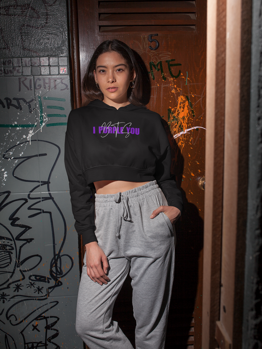 I Purple You : BTS - Winter Crop Hoodies BLACK