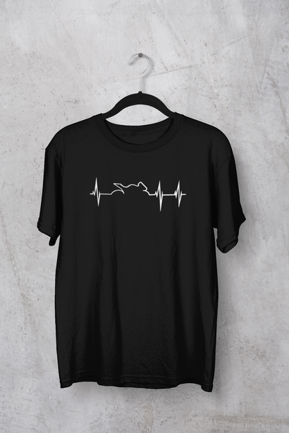 " HEARTBEAT STRIKES ON BIKING " HALF-SLEEVE T-SHIRTS