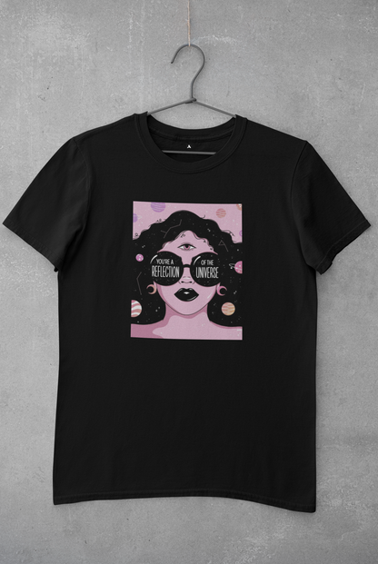 You Are A Reflection: Aesthetic - Half Sleeve T-Shirts BLACK