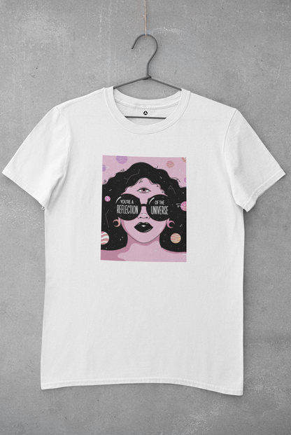 You Are A Reflection: Aesthetic - Half Sleeve T-Shirts WHITE