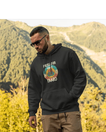 " MUSAFIR HOON YAARO " - WINTER HOODIES BLACK