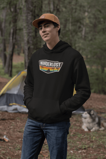 " WANDERLUST " - WINTER HOODIES BLACK
