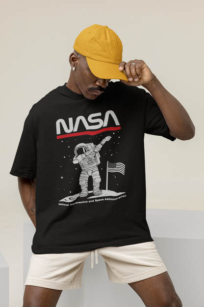 NASA Astronaut Dab Unisex Oversized T-Shirts