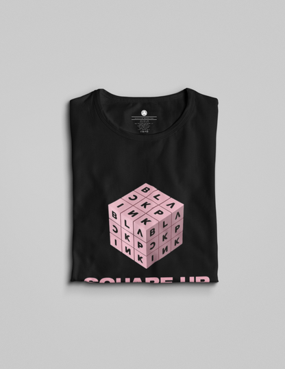 Square Up: Blackpink Unisex Regular Fit T-Shirts BLACK