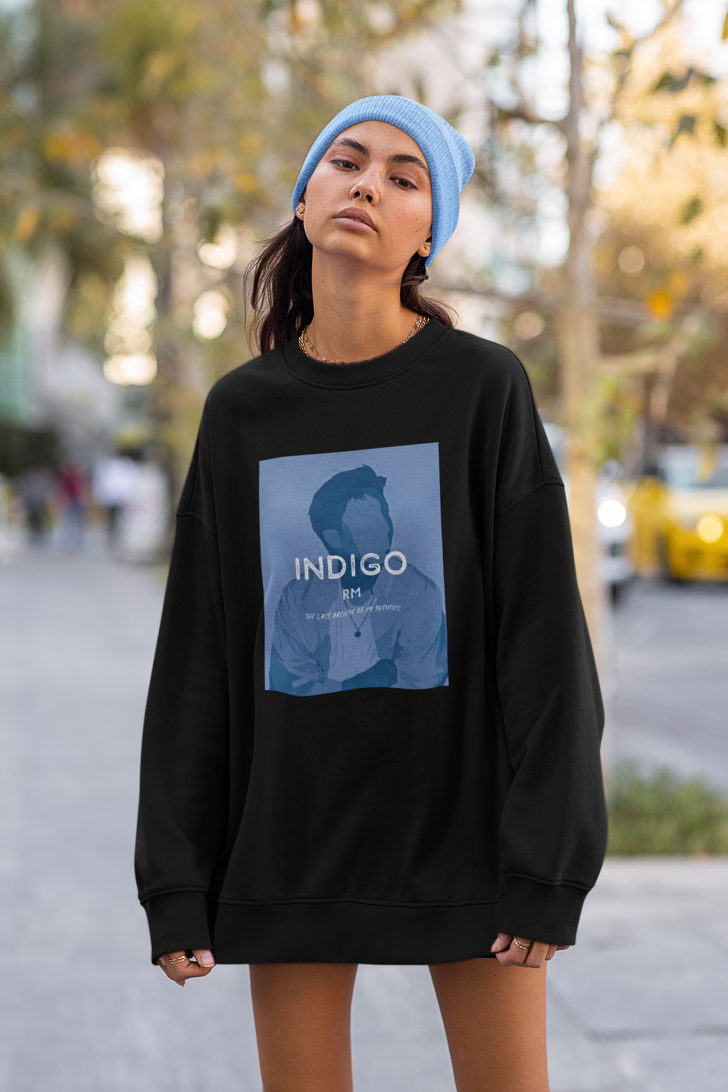 INDIGO/ RM: Unisex Winter Sweatshirts 3XL BLACK