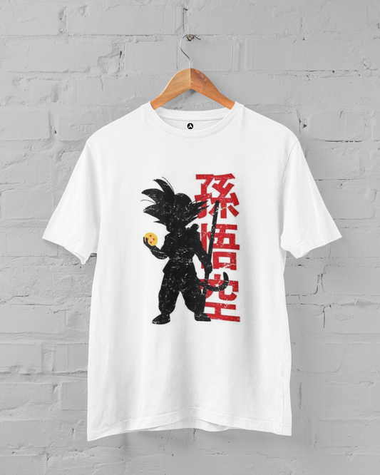Get All Seven- Goku: Dragon Ball Z Unisex Oversized T-shirts WHITE Cotton 240 GSM