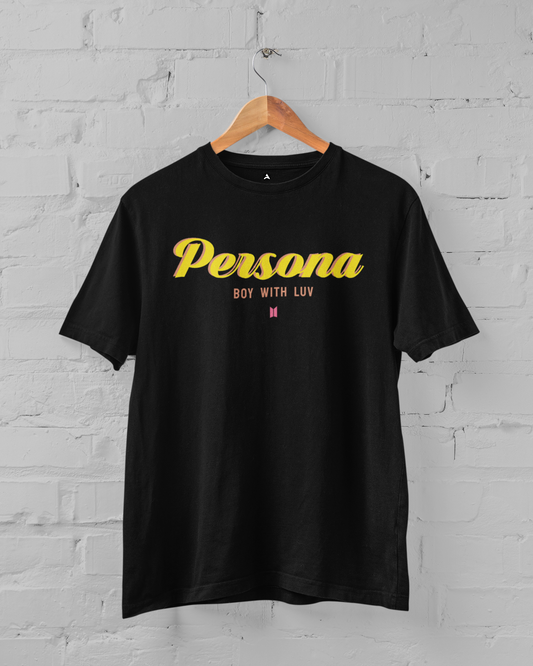 Persona- Boy with Luv Regular Fit T-Shirt BLACK