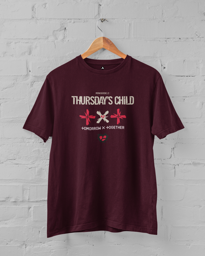 Minisode 2 - Thursday's Child: TXT- Tomorrow X Together- Regular fit Unisex T-Shirts MAROON