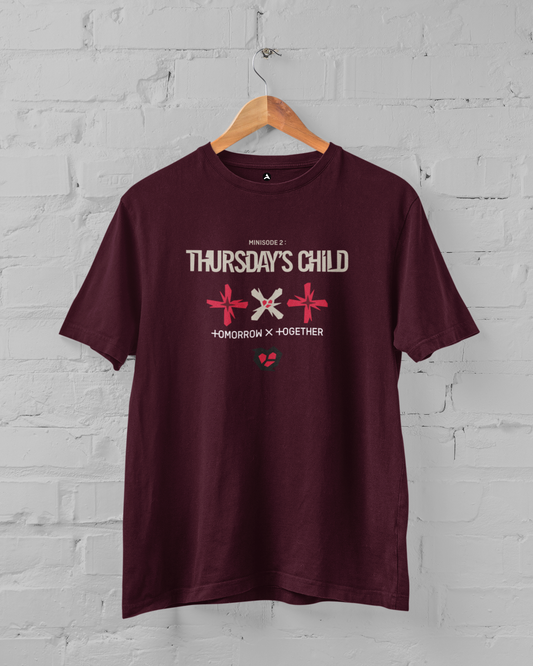 Minisode 2 - Thursday's Child: TXT- Tomorrow X Together- Regular fit Unisex T-Shirts MAROON