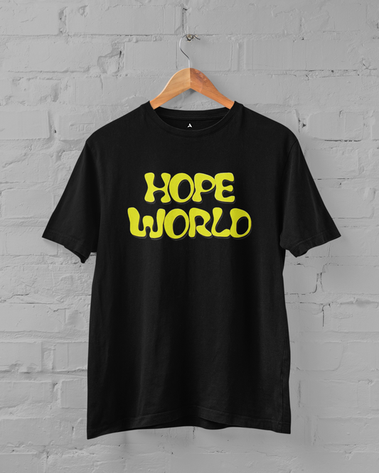 HOPE WORLD Unisex Oversized T-Shirt BLACK