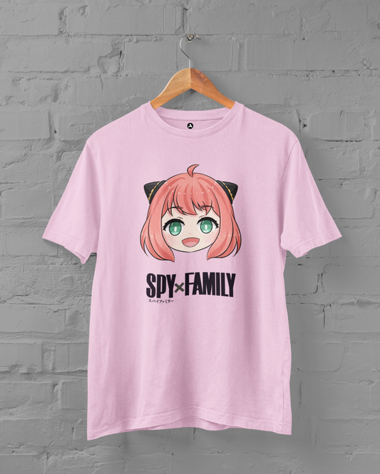 Anya: SpyxFamily Unisex Oversized T-shirts BABY PINK
