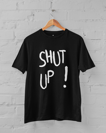 Shut Up- Kim Taehyung Regular Fit T-Shirts BLACK