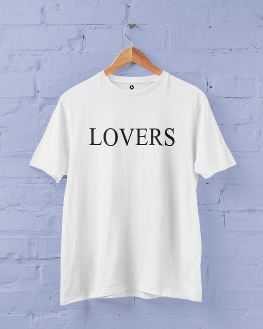 LOVERS Unisex Regular Fit T-Shirts WHITE