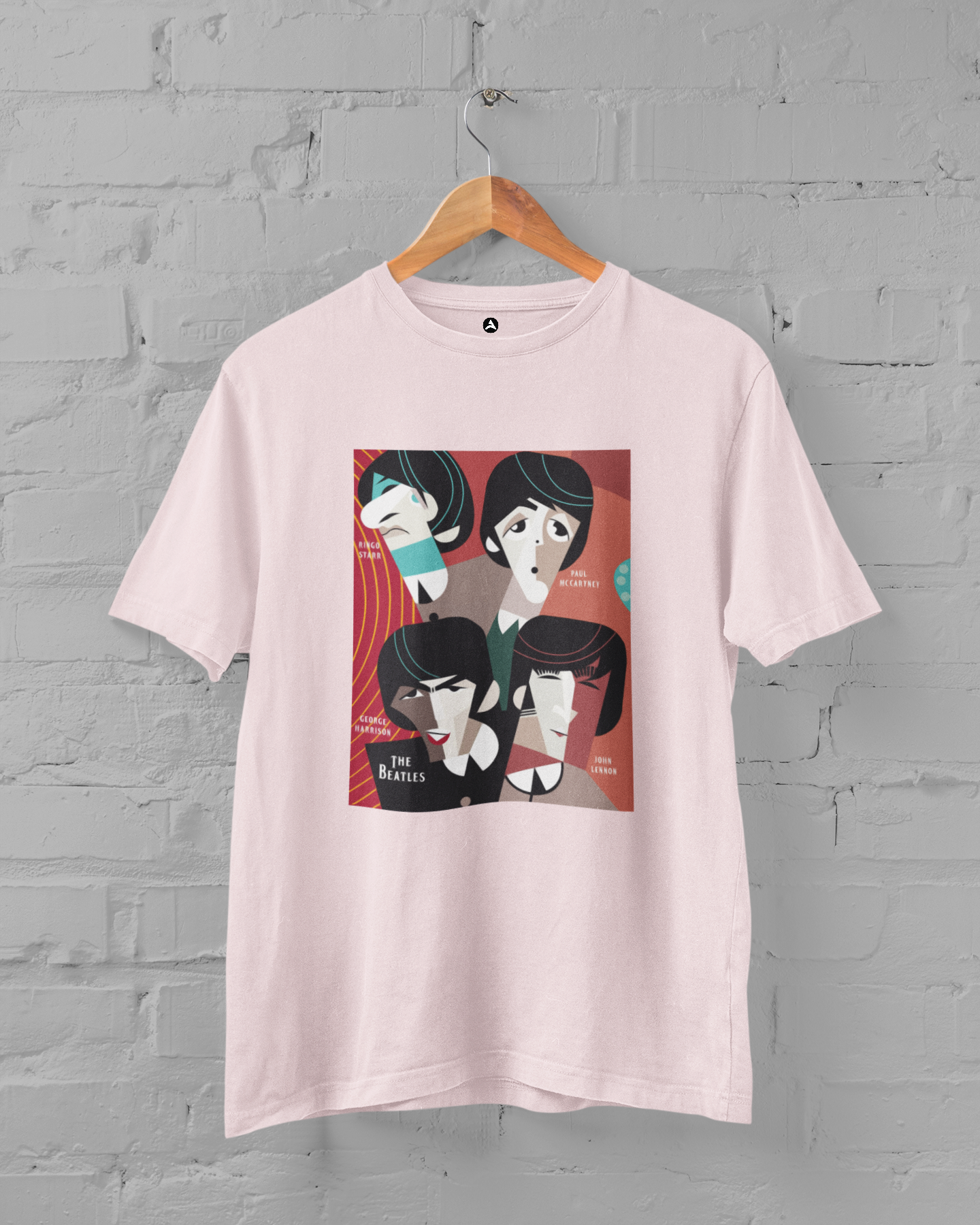 The Beatles Unisex Oversized T-Shirts BABY PINK