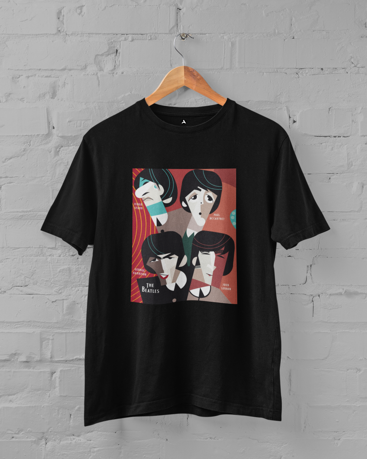 The Beatles Unisex Oversized T-Shirts BLACK