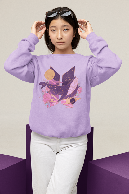 We are not seven with you Unisex Winter Sweatshirts LAVENDER