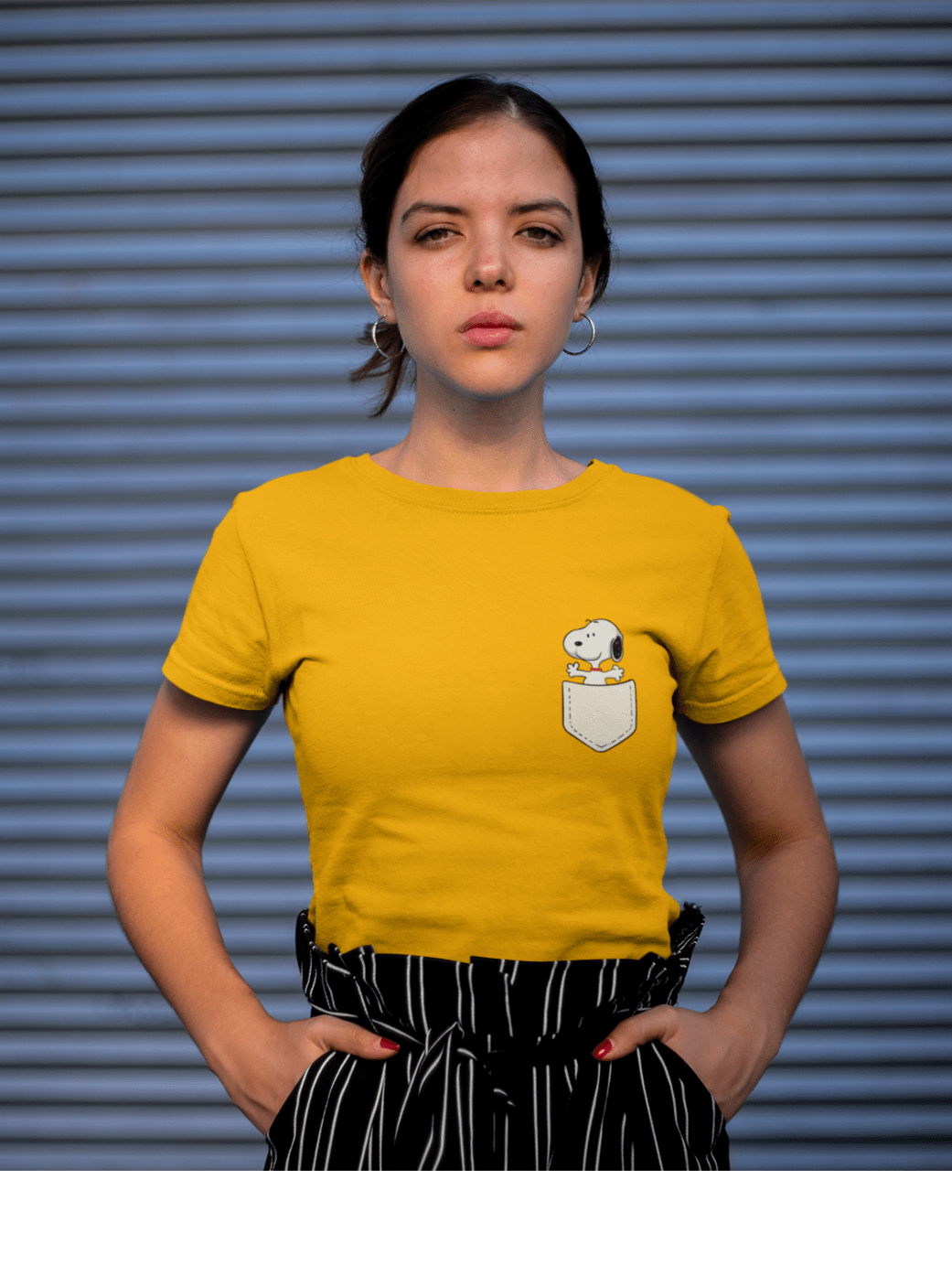 Snoopy : The Peanuts Unisex regular Fit T-Shirts YELLOW