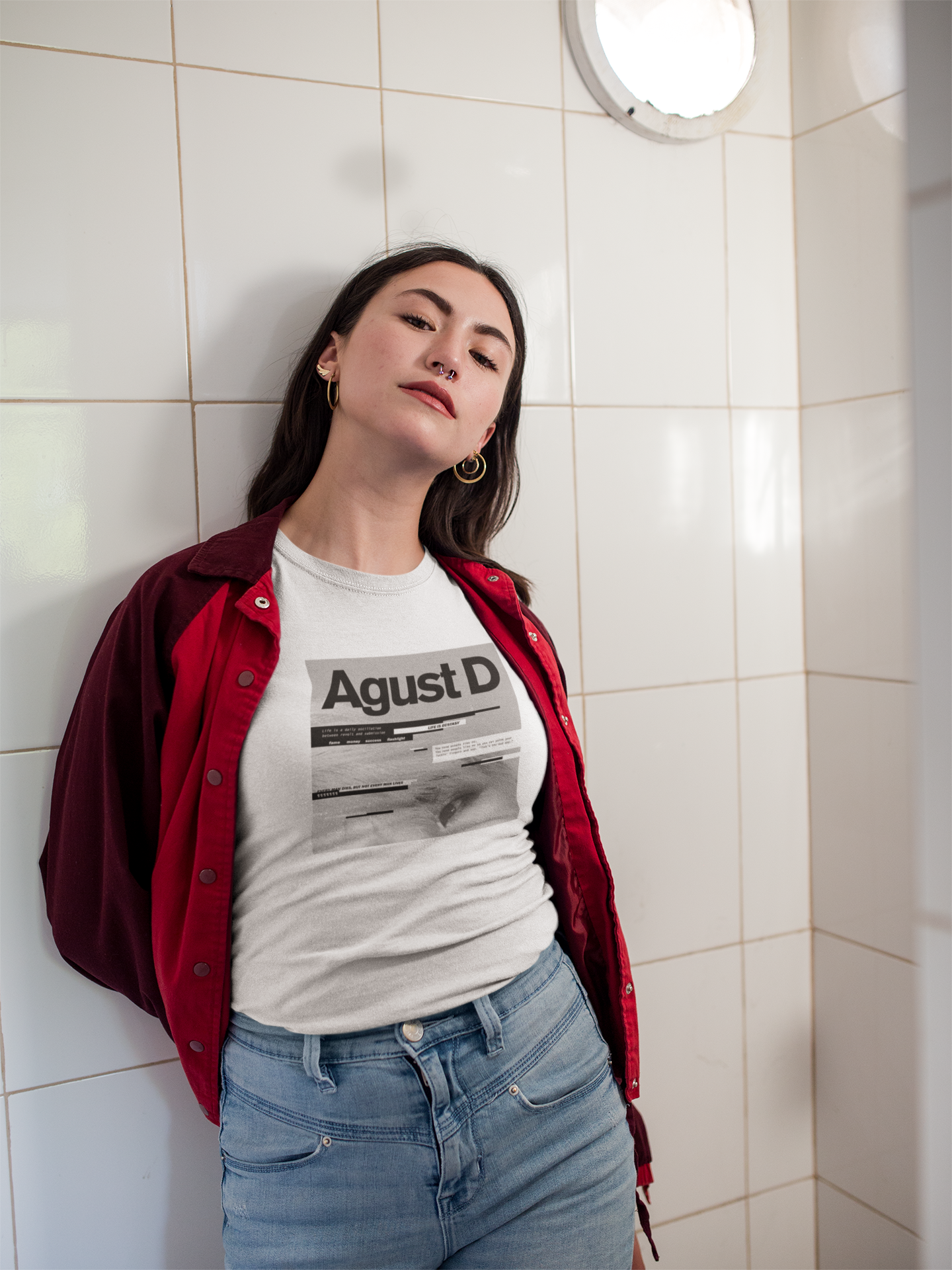 AGUST D ALBUM Regular Fit T-Shirt WHITE