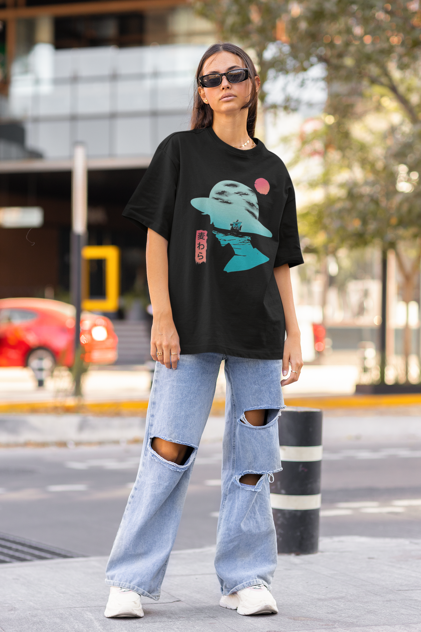 Sailing Day - One Piece: Anime- Regular Fit T-Shirts BLACK Cotton 240 GSM