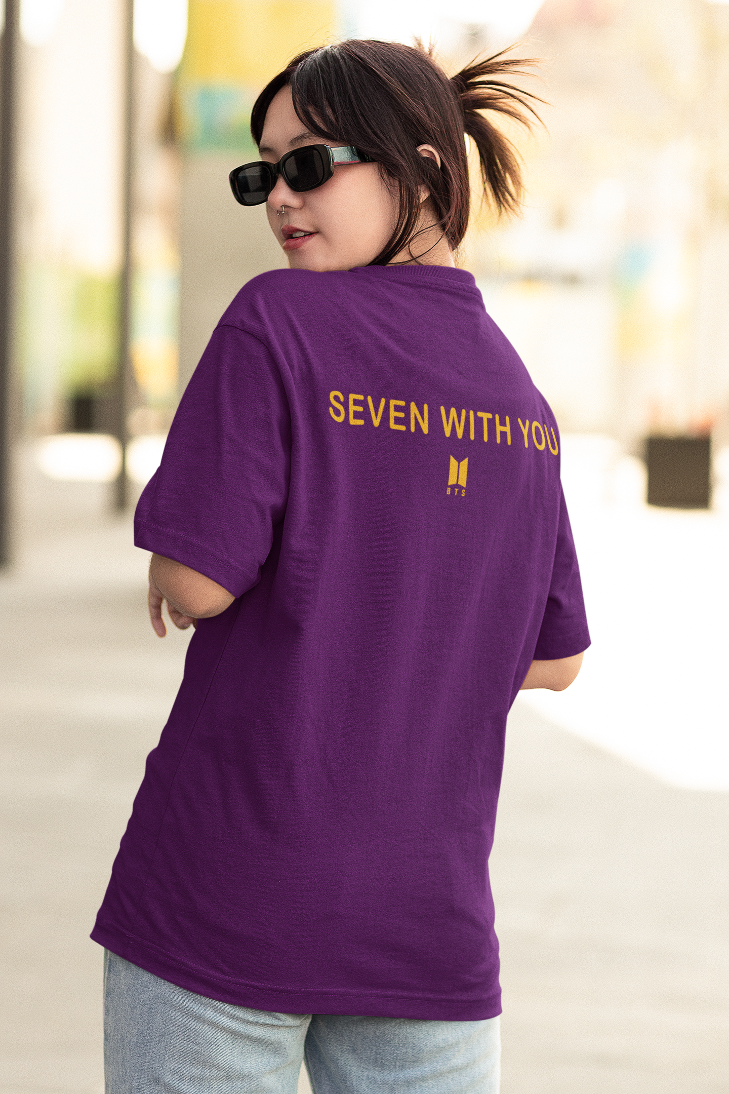 Seven With You- Jimin Regular Fit T-Shirts PURPLE