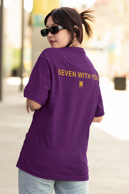 Seven With You- Jimin Regular Fit T-Shirts PURPLE