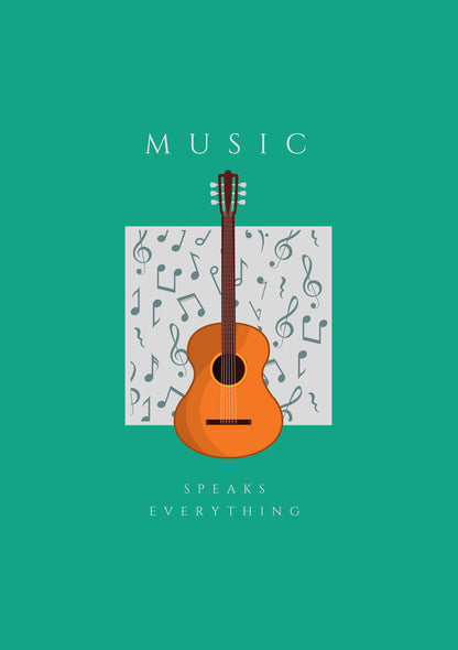 MUSIC SPEAKS EVERYTHING SPIRAL NOTEBOOK