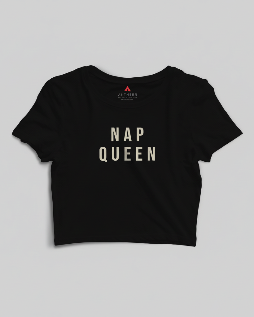 NAP QUEEN CROP TOP BLACK