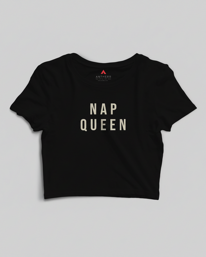 NAP QUEEN CROP TOP BLACK
