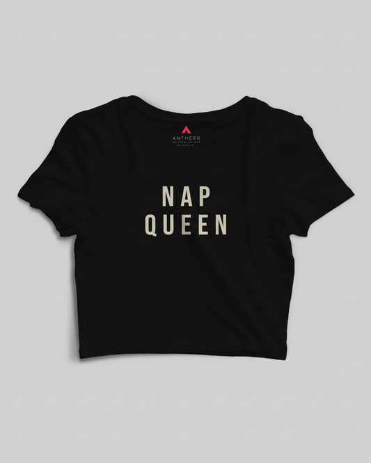 NAP QUEEN CROP TOP BLACK
