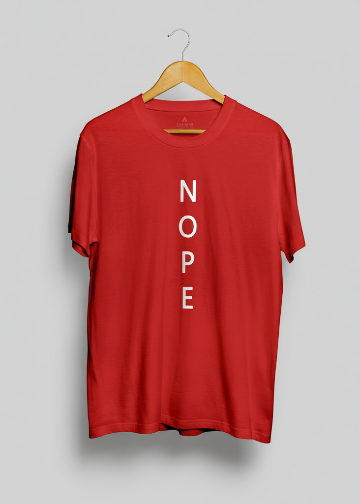 Nope Regular Fit Unisex T-Shirt RED