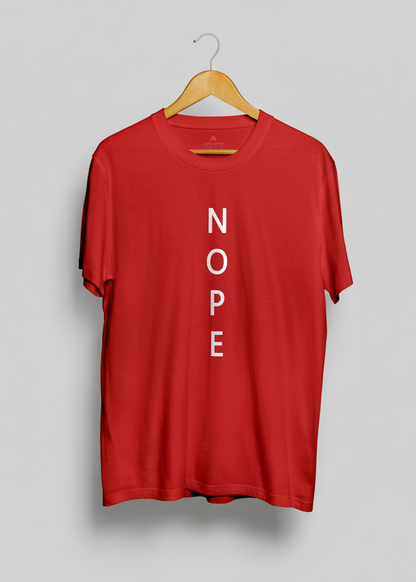 Nope Regular Fit Unisex T-Shirt RED