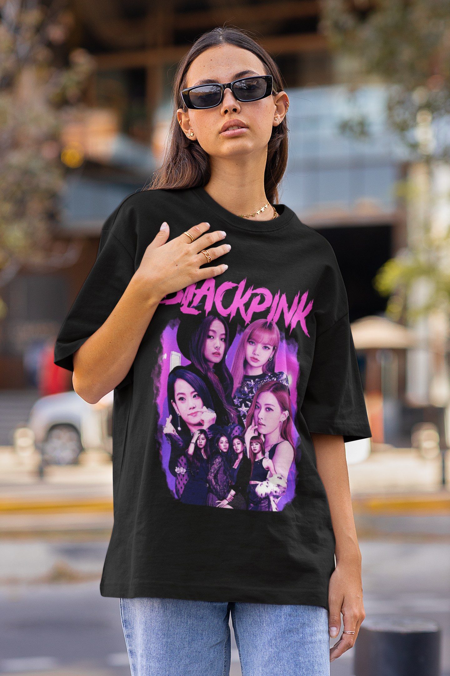 Born Pink: BLACKPINK Regular Fit T-Shirts BLACK