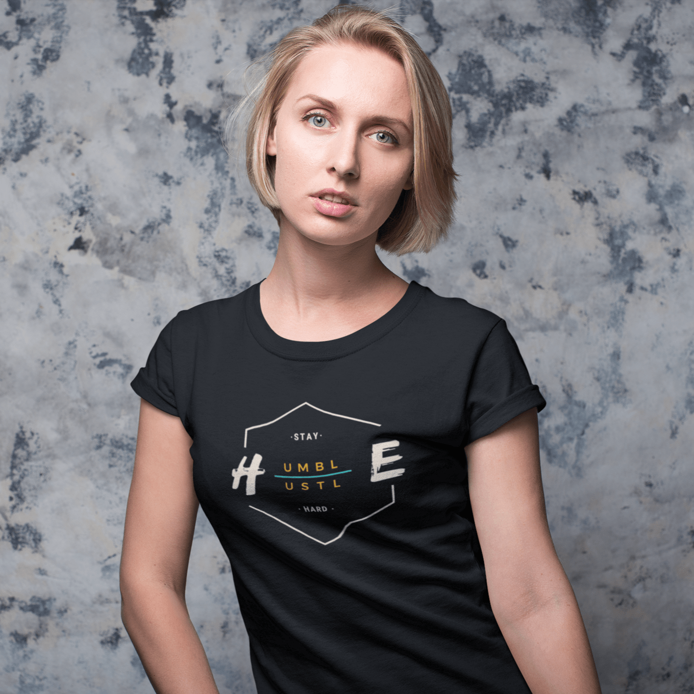 STAY HUMBLE, HUSTLE HARD - HALF-SLEEVE T-SHIRTS