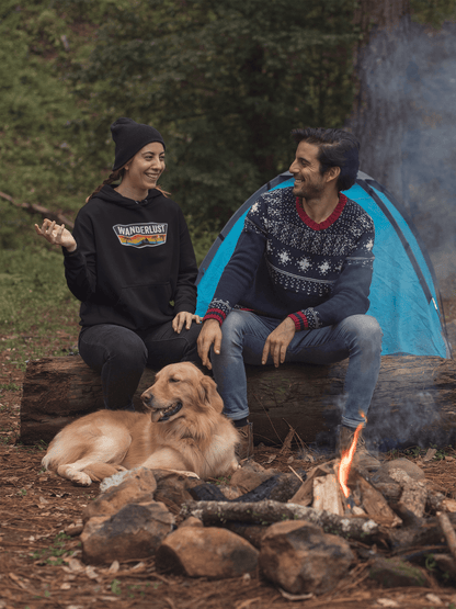 " WANDERLUST " - WINTER HOODIES BLACK