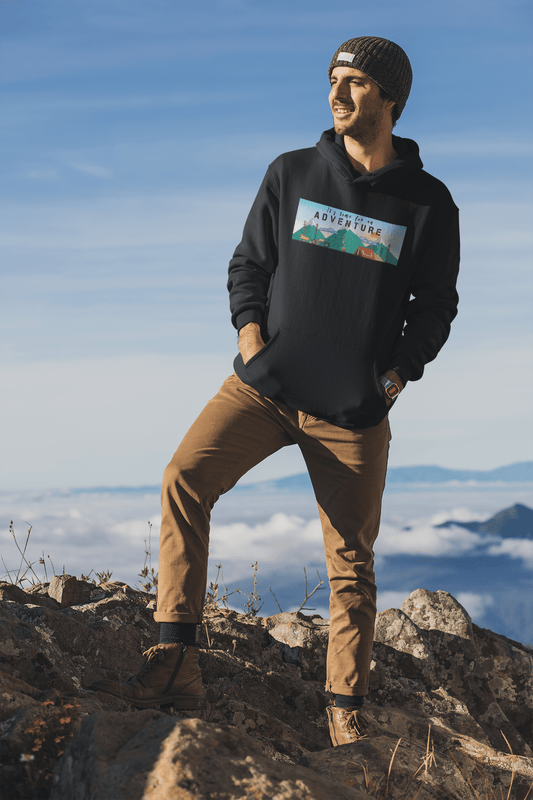" ITS TIME FOR AN ADVENTURE " - WINTER HOODIES BLACK