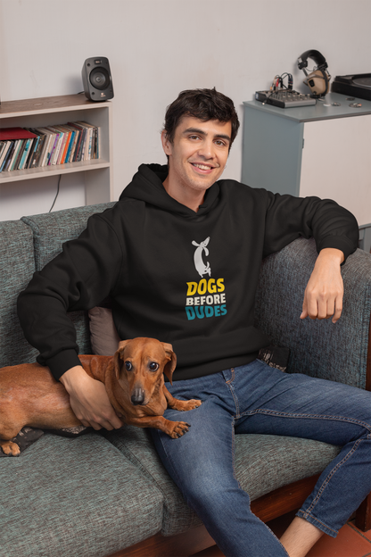 "DOGS BEFORE DUDES "- WINTER HOODIES BLACK