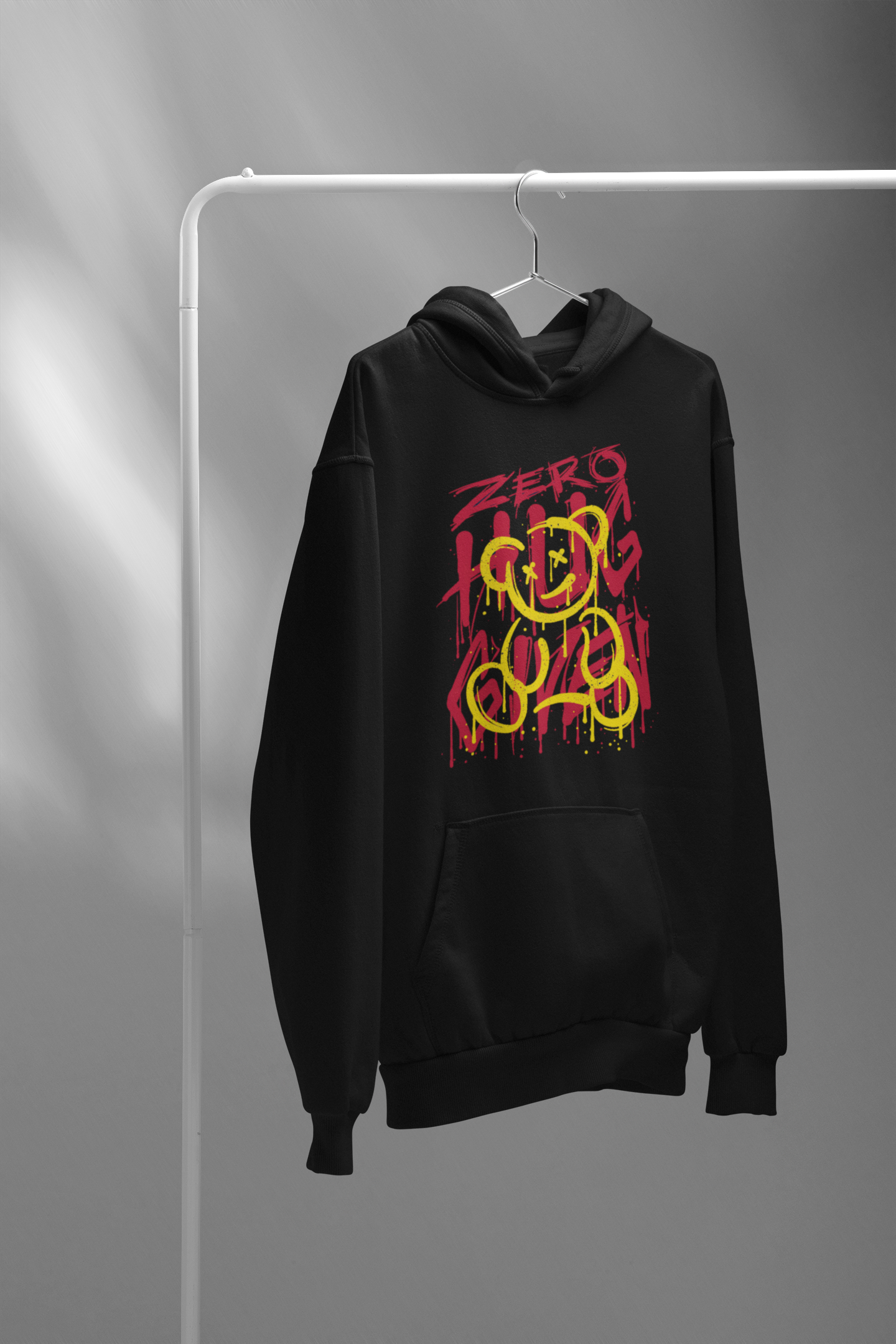 Zero Hug Given Unisex Winter Hoodies BLACK