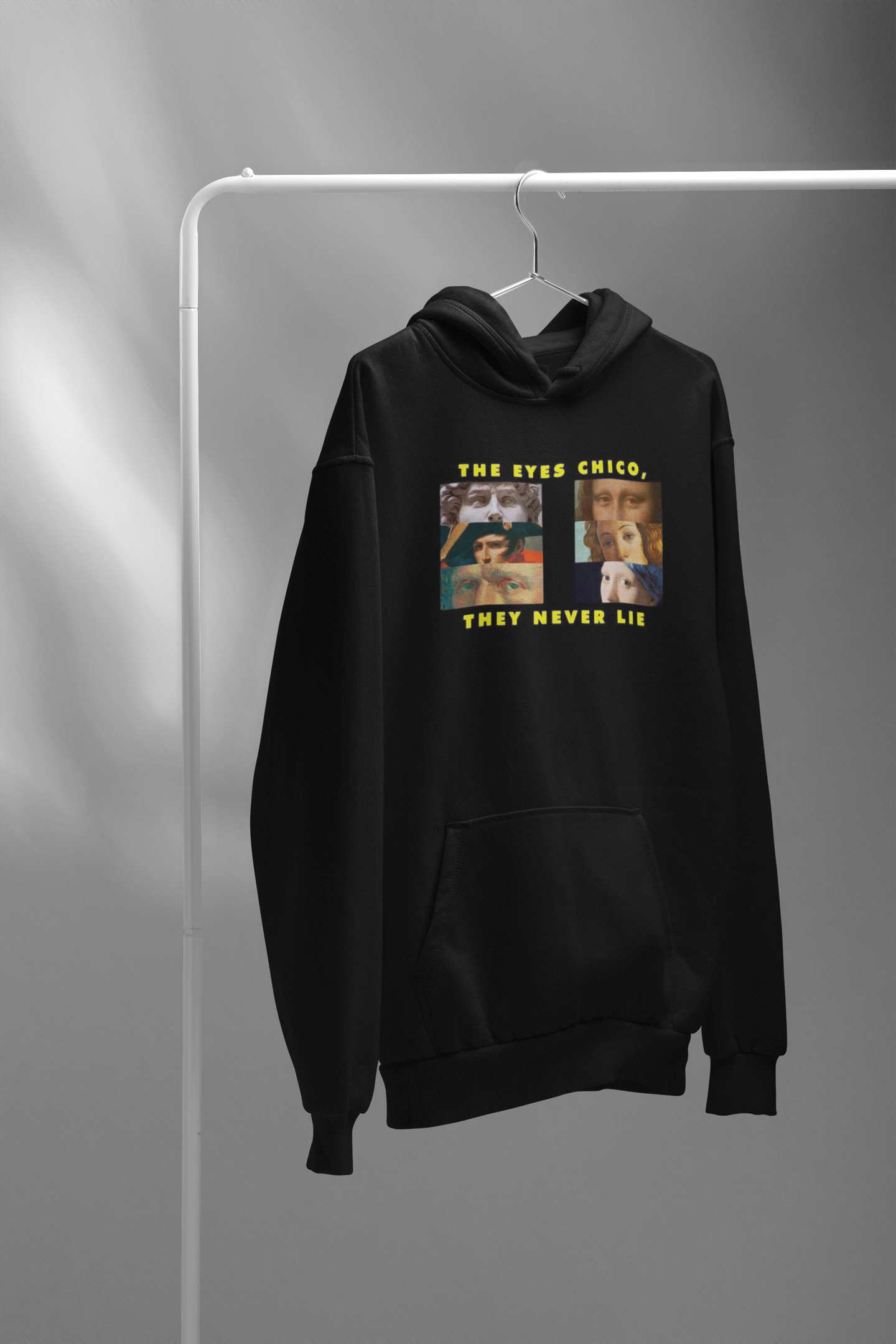 The Eyes Chico, Never Lie Unisex Winter Hoodies BLACK