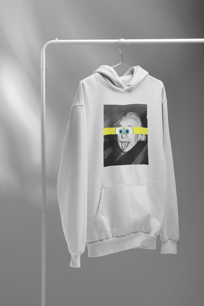 Einstein Sticks Sponge Bob Unisex Winter Hoodies WHITE