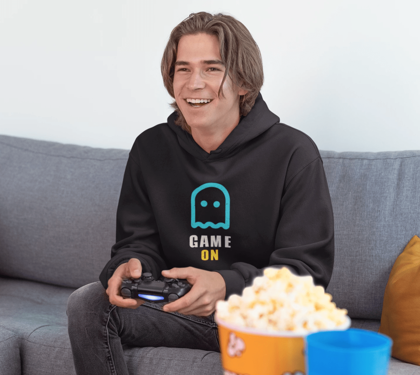 "GAME ON " - WINTER HOODIES BLACK