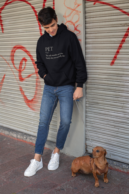 "PET" - WINTER HOODIES BLACK
