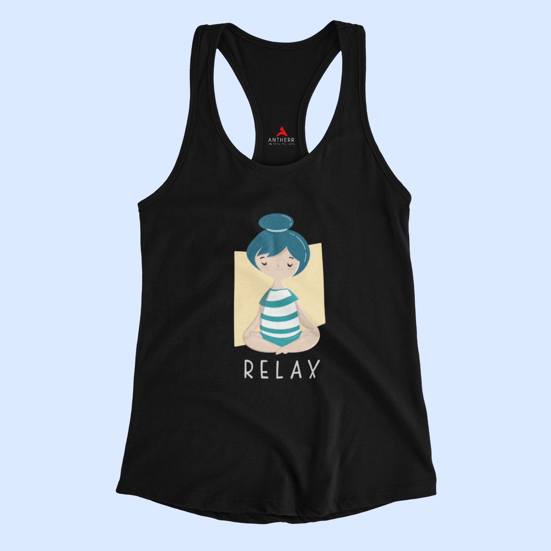 RELAX : Yoga Tank Tops BLACK