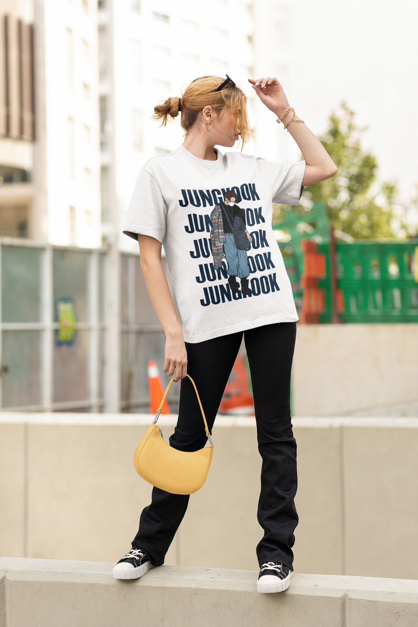 Jungkook BTS Regular Fit T-Shirts WHITE
