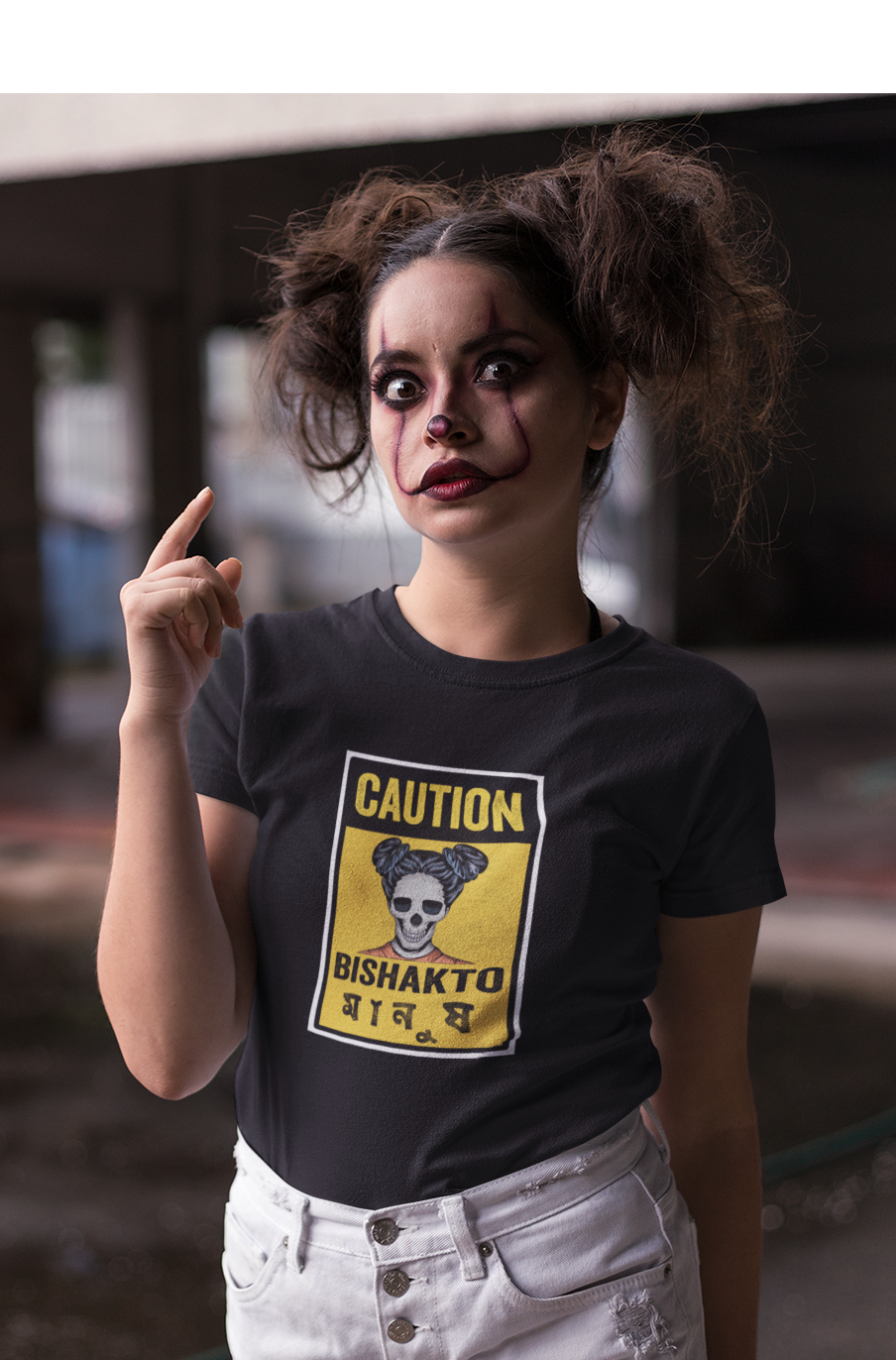 Caution – Bishakto Manush Regular Fit for women| Antherr