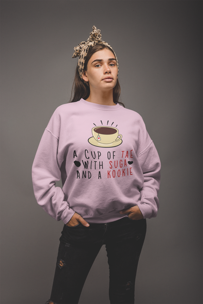 A Cup of Tae: Unisex Winter Sweatshirts 3XL BLACK
