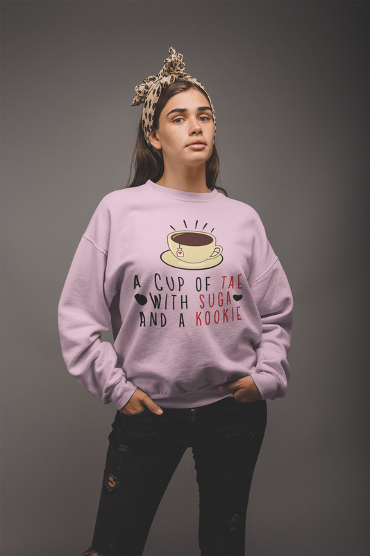 A Cup of Tae: Unisex Winter Sweatshirts 3XL BLACK